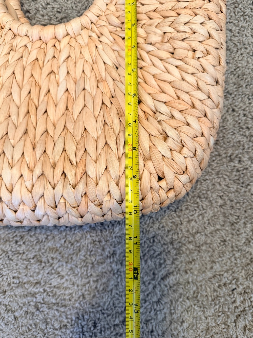 Woven Straw Tote Bag - Natural Tan - Picture 4 of 7